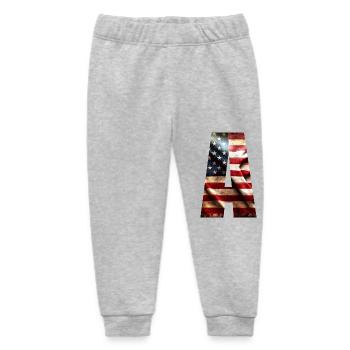 Flagge Amerika - Baby Organic Jogginghose Baby Tumbler von Stanley/Stella - Grau meliert - Vorne