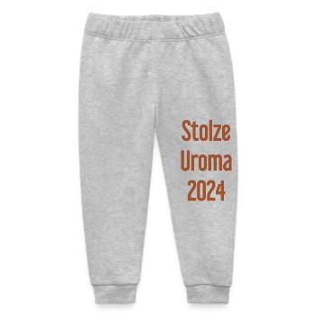 Stolze Uroma 2024 - Baby Organic Jogginghose Baby Tumbler von Stanley/Stella - Grau meliert - Vorne