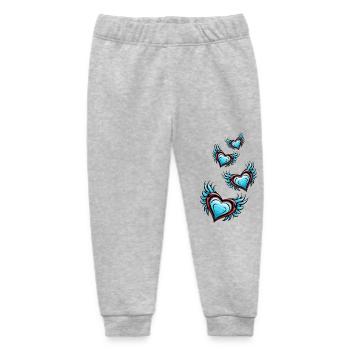 Heart Wings - Baby Organic Sweatpants by Stanley/Stella - heather grey - Front