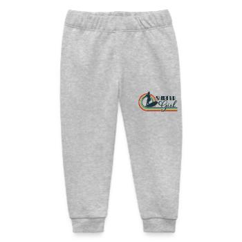 Retro Surfer Girl Surfboarder Surfing Surfboarding - Baby Organic Sweatpants by Stanley/Stella - heather grey - Front