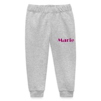 Marie First Name Gift - Baby Organic Sweatpants by Stanley/Stella - heather grey - Front