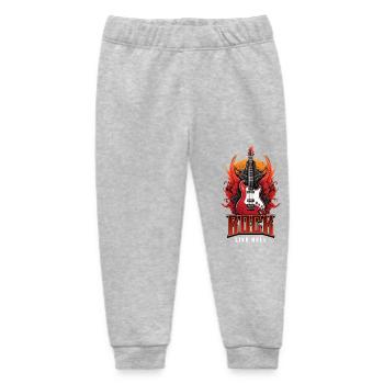 Rock Like Hell Gitarre Flammen E-Gitarre Punk - Baby Organic Jogginghose Baby Tumbler von Stanley/Stella - Grau meliert - Vorne