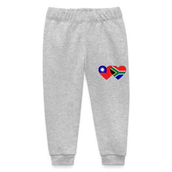 Taiwan Südafrika Flagge Herz - Baby Organic Jogginghose Baby Tumbler von Stanley/Stella - Grau meliert - Vorne