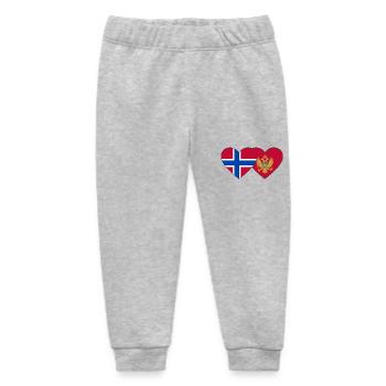 Norwegen Montenegro Flagge - Baby Organic Jogginghose Baby Tumbler von Stanley/Stella - Grau meliert - Vorne