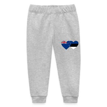 Neuseeland Estland Flagge - Baby Organic Jogginghose Baby Tumbler von Stanley/Stella - Grau meliert - Vorne