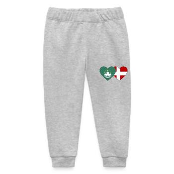 Macau Dänemark Flagge Herz - Baby Organic Jogginghose Baby Tumbler von Stanley/Stella - Grau meliert - Vorne