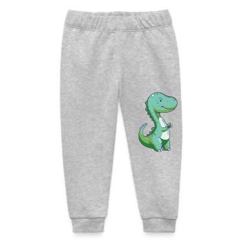 Dinosaur - Baby Organic Sweatpants by Stanley/Stella - heather grey - Front