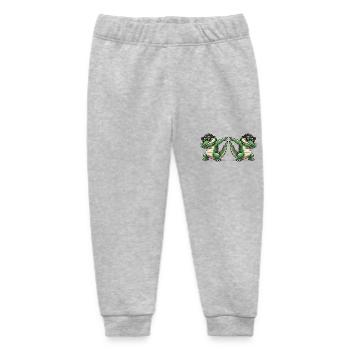 Krokodil Comic Dabbing 2 - Baby Organic Jogginghose Baby Tumbler von Stanley/Stella - Grau meliert - Vorne