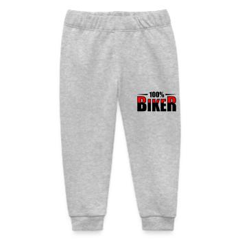 Biker Motorcyclist - Baby Organic Sweatpants by Stanley/Stella - heather grey - Front