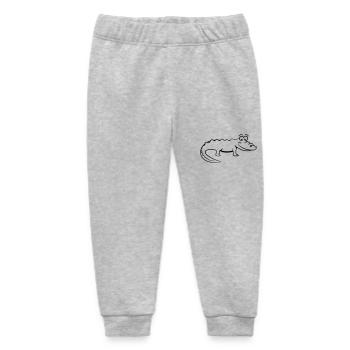 Krokodil süss lieb - Baby Organic Jogginghose Baby Tumbler von Stanley/Stella - Grau meliert - Vorne