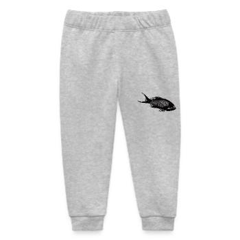 Vintage coral reef fish in the coral reef - Baby Organic Sweatpants by Stanley/Stella - heather grey - Front