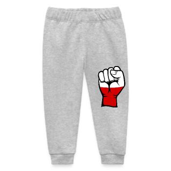 Polen Flagge Faust Hand Symbol - Baby Organic Jogginghose Baby Tumbler von Stanley/Stella - Grau meliert - Vorne