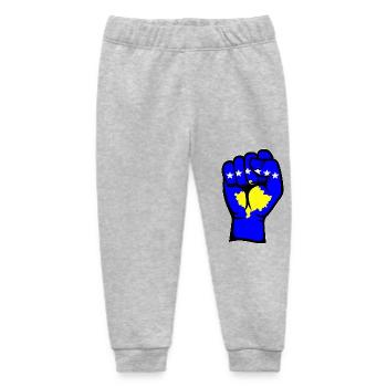 Kosovo Flagge Faust Hand Symbol - Baby Organic Jogginghose Baby Tumbler von Stanley/Stella - Grau meliert - Vorne