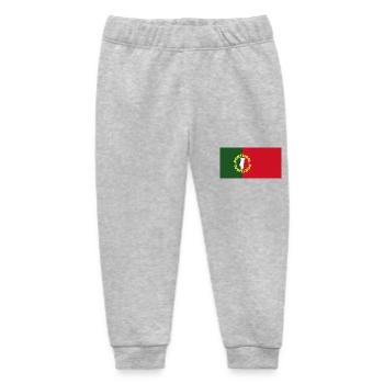 Portugal in den Farben der portugiesischen Flagge - Baby Organic Jogginghose Baby Tumbler von Stanley/Stella - Grau meliert - Vorne