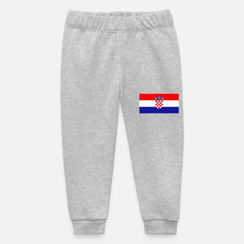 Croatie (Hrvatska) - Pantalon de jogging bébé bio Stanley/Stella - gris chiné