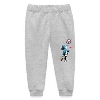 Street Art Girl 23244 - Baby Organic Sweatpants by Stanley/Stella - heather grey - Front