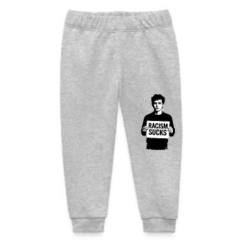 Racism Sucks - Baby Organic Sweatpants by Stanley/Stella - heather grey - Front