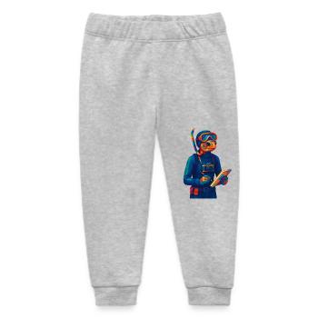 WPAP Polygon Style Animals - Marine Biologist - Baby Organic Sweatpants by Stanley/Stella - heather grey - Front