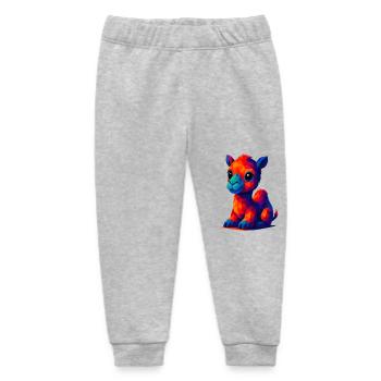 WPAP Polygon Kawaii Tiere Stil Baby Kamel Dromedar - Baby Organic Jogginghose Baby Tumbler von Stanley/Stella - Grau meliert - Vorne