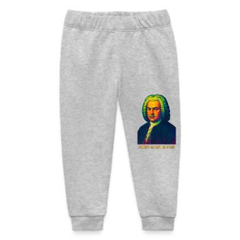 WPAP Polygon Portrait Johann Sebastian Bach - Baby Organic Sweatpants by Stanley/Stella - heather grey - Front