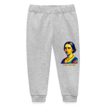 WPAP Polygon Portrait Clara Schumann Composer - Baby Organic Sweatpants by Stanley/Stella - heather grey - Front