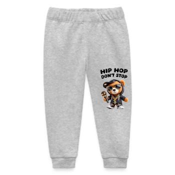 teddybär rapper hip hop - Baby Organic Jogginghose Baby Tumbler von Stanley/Stella - Grau meliert - Vorne