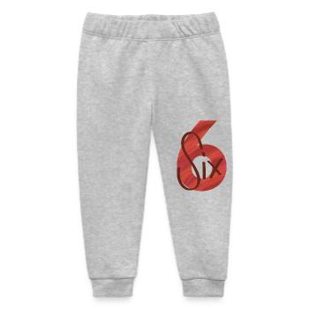 Zahl / 6 / Sechs / Geburtstag / Sechster / Nummer - Baby Organic Jogginghose Baby Tumbler von Stanley/Stella - Grau meliert - Vorne