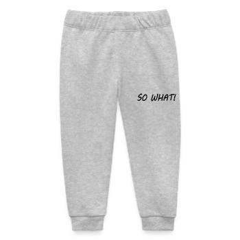 So what - Baby Organic Sweatpants by Stanley/Stella - heather grey - Front