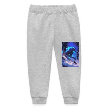 Wolf Anime Manga Fantasy - Baby Organic Jogginghose Baby Tumbler von Stanley/Stella - Grau meliert - Vorne