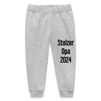 Proud Grandpa 2024 – Parfait pour le nouveau grand-père - Pantalon de jogging bébé bio Stanley/Stella - gris chiné - Devant