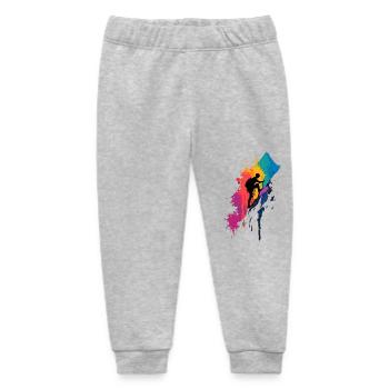 Buntes Bergsteigen Bergsteiger Wandern Klettern - Baby Organic Jogginghose Baby Tumbler von Stanley/Stella - Grau meliert - Vorne