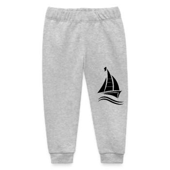 Sailing Sailboat Sailing Certificate - Baby Organic Sweatpants by Stanley/Stella - heather grey - Front