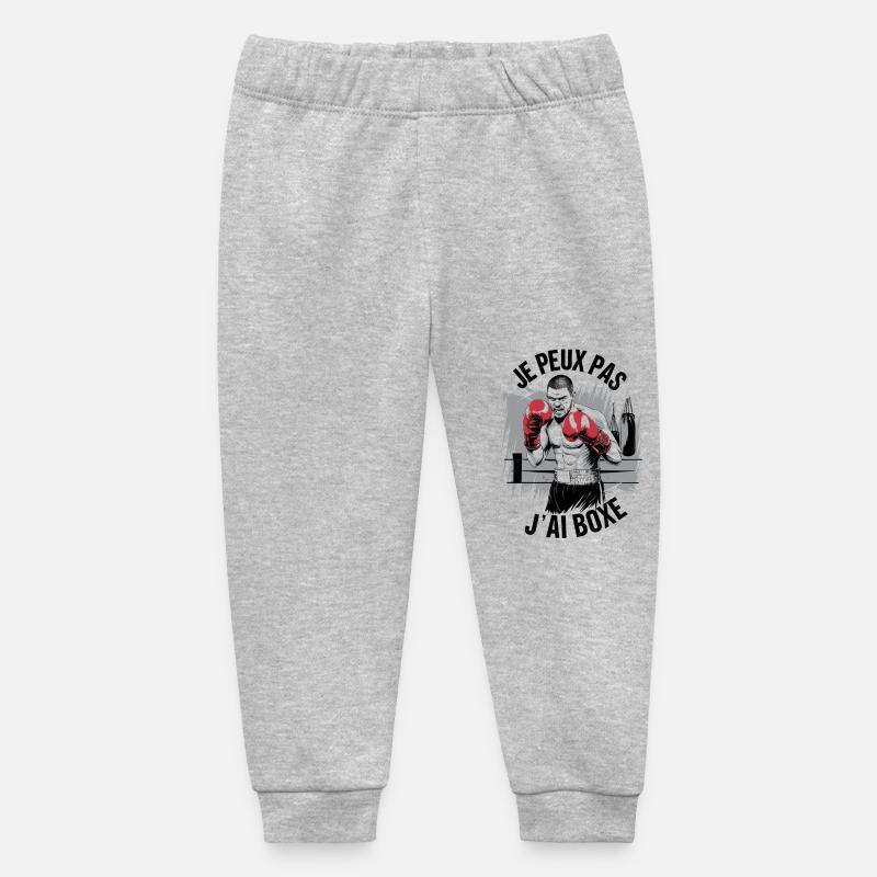 Je peux pas j'ai boxe - Pantalon de jogging bébé bio Stanley/Stella - gris chiné
