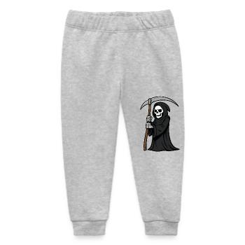 Grim Reaper Comic - Baby Organic Sweatpants by Stanley/Stella - heather grey - Front