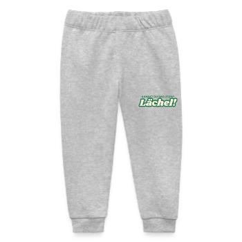 Can you read this? Smile! Nice saying, laughter - Baby Organic Sweatpants by Stanley/Stella - heather grey - Front