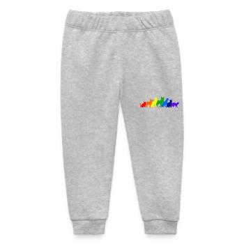 Arc-en-ciel de chats - Pantalon de jogging bébé bio Stanley/Stella - gris chiné - Devant