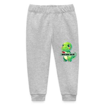 Gotta tame em all! T-Rex - Baby Organic Jogginghose Baby Tumbler von Stanley/Stella - Grau meliert - Vorne