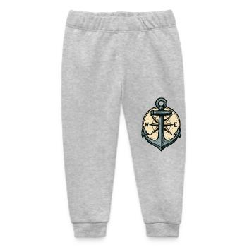 anker kompass - Baby Organic Jogginghose Baby Tumbler von Stanley/Stella - Grau meliert - Vorne