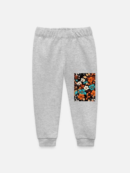 Herbst Blumen - Baby Organic Jogginghose Baby Tumbler von Stanley/Stella - Grau meliert