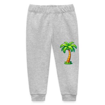 palm tree - Baby Organic Sweatpants by Stanley/Stella - heather grey - Front