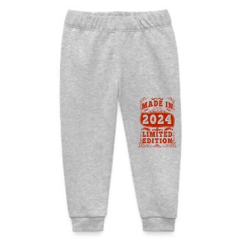 2024 Geburtstag 2024 Geboren im Jahr 2024 Geburtstag - Baby Organic Jogginghose Baby Tumbler von Stanley/Stella - Grau meliert - Vorne