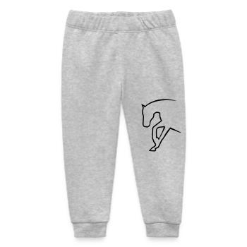 Western Horse - Baby Organic Sweatpants by Stanley/Stella - heather grey - Front