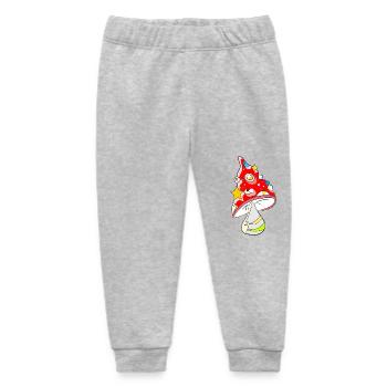 Red mushroom - fly agaric - Baby Organic Sweatpants by Stanley/Stella - heather grey - Front