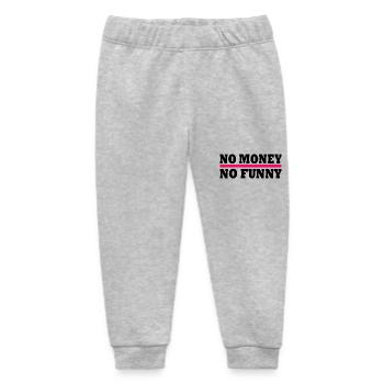 No money no funny - Baby Organic Sweatpants by Stanley/Stella - heather grey - Front