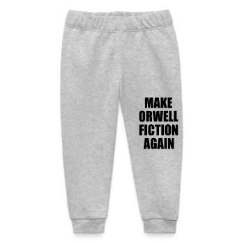 make orwell fiction again - Baby Organic Sweatpants by Stanley/Stella - heather grey - Front