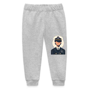 Schiffsführerin ohne Augen - Baby Organic Jogginghose Baby Tumbler von Stanley/Stella - Grau meliert - Vorne
