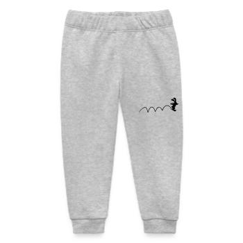 Hase springt Hoppelhase lustig hüpfen Sprünge Cool - Baby Organic Jogginghose Baby Tumbler von Stanley/Stella - Grau meliert - Vorne