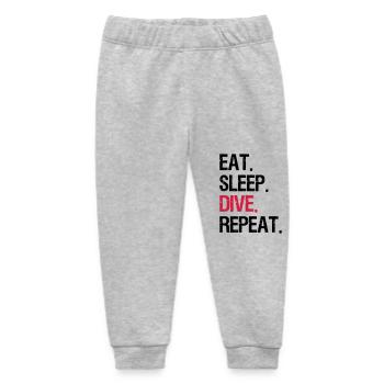 Eat Sleep Dive Repeat - Baby Organic Jogginghose Baby Tumbler von Stanley/Stella - Grau meliert - Vorne