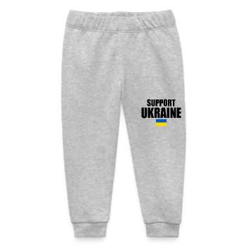 Support ukraine - Baby Organic Jogginghose Baby Tumbler von Stanley/Stella - Grau meliert - Vorne