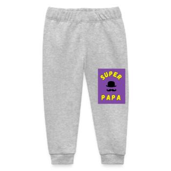 GREAT DAD. DAD. HAPPY BIRTHDAY DAD. DAD. FEAST - Baby Organic Sweatpants by Stanley/Stella - heather grey - Front